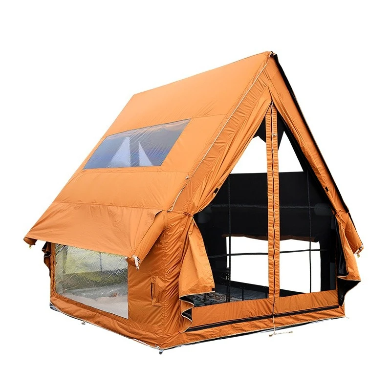 Free to build, quick-opening vinyl inflatable integrated tent canopy outdoor camping, camping to keep warm overnight