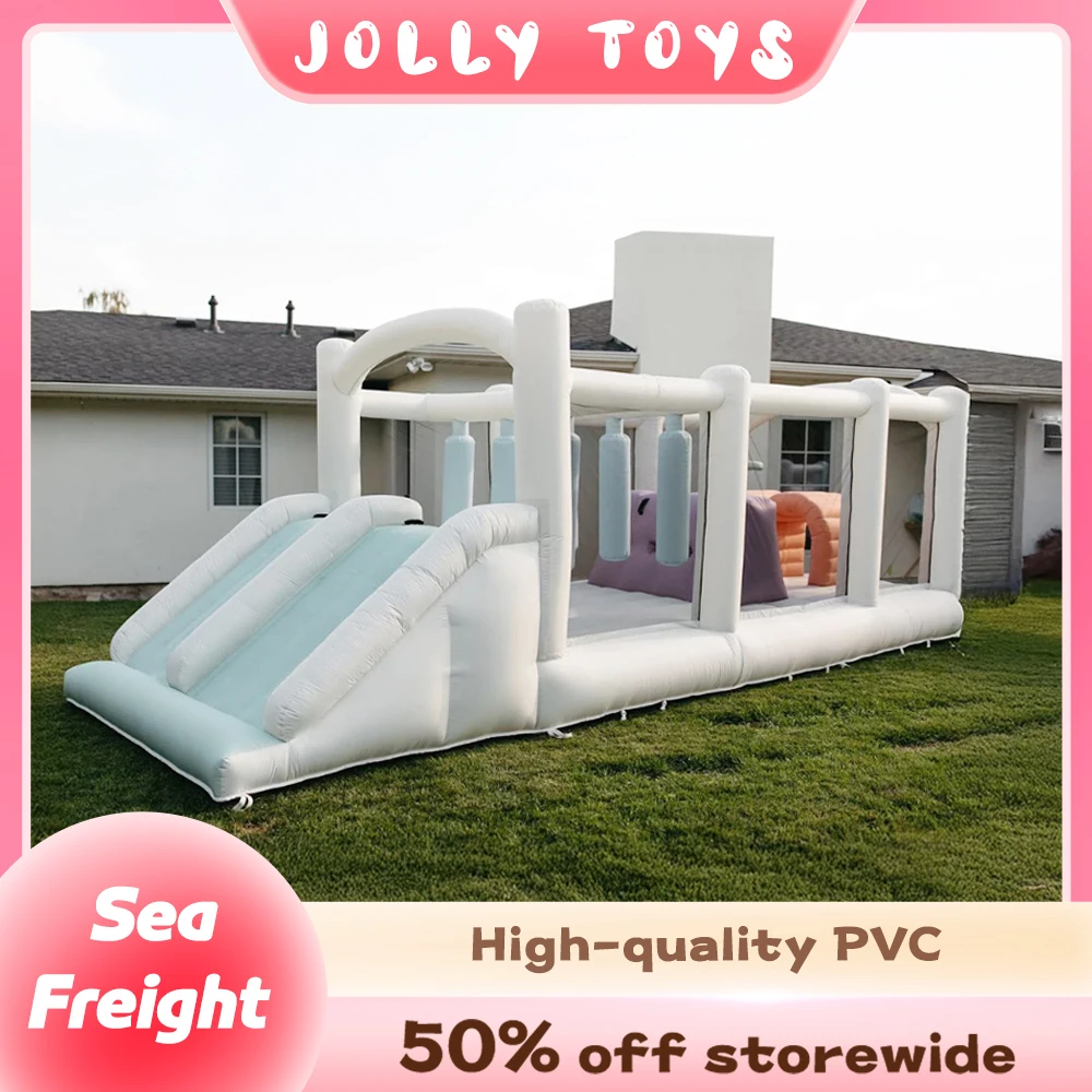 

Outdoor Inflatable Castle Inflatable Slide Trampoline Multifunctional with Slide Children's Playhouse for Birthday Party Wedding
