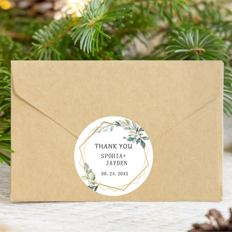 90pcs Custom Transparent Stickers with Personalized Names & Birthdays (For Weddings, Parties & Gift Wrapping)