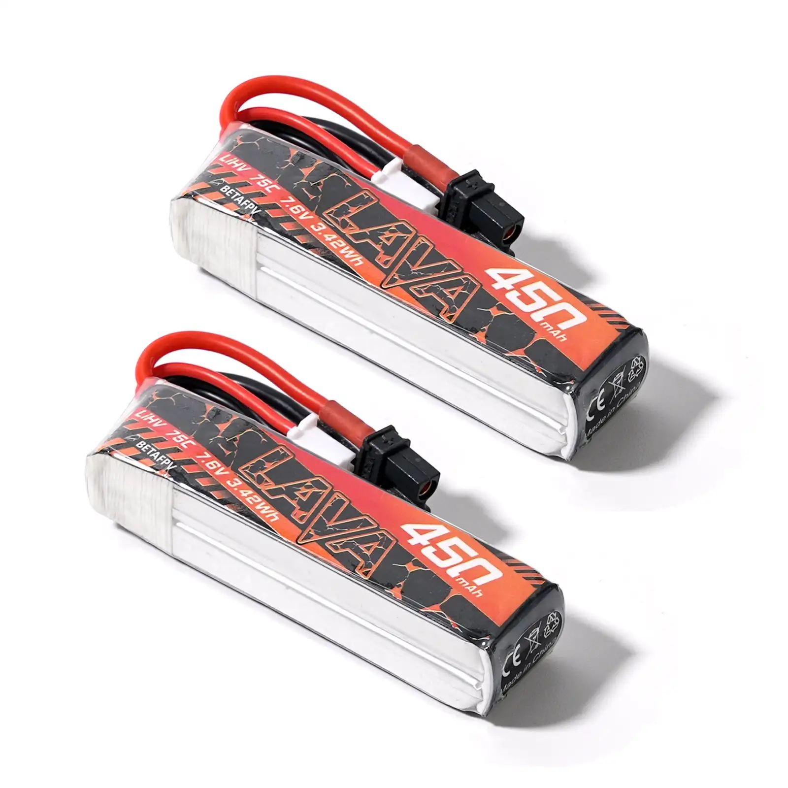 BETAFPV LAVA 2S/3S/4S 450mAh 75C Battery (2PCS)