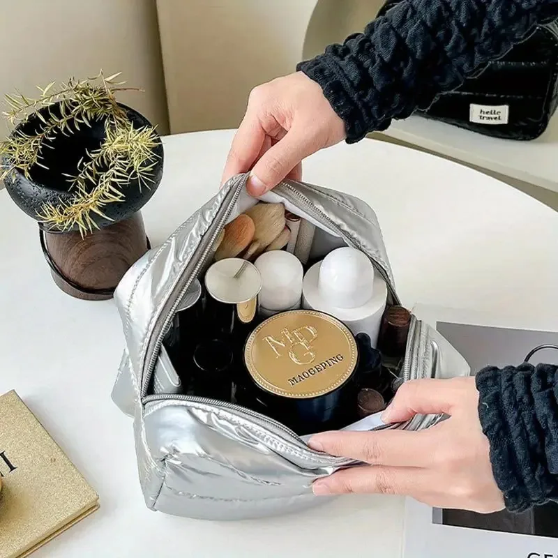 2 unids/set bolsa de maquillaje de moda de gran capacidad bolsa de aseo multifuncional de viaje portátil bolsa para el cuidado de la piel conjunto de bolsa de cosméticos impermeable