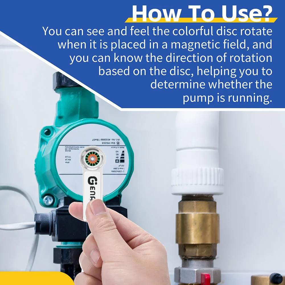 1 Stück Magnetventil-Rotationstester, AC-Detektor wird zum Testen von Magnetventilen, Umwälzpumpen-Rotationstester, Schwarz, Weiß verwendet