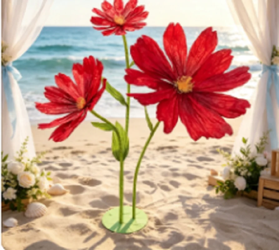 زهور صناعية عملاقة من الورق عل - مراجعة Wedding Party Supply Store وسعره