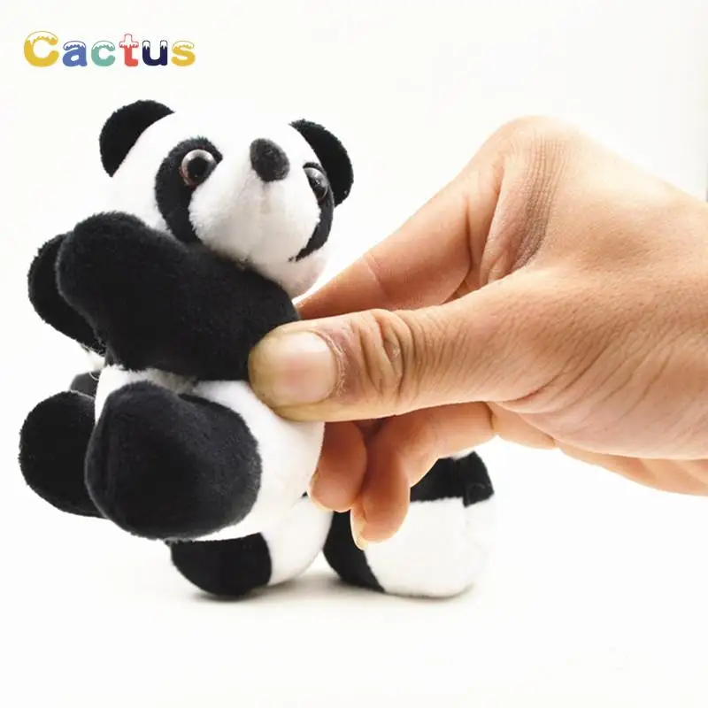 1PC Creative Plush Panda Clip Black White Hugging Panda Curtain Clip Bookmark Notes Small Stuffed Animal Doll Souvenir Toys