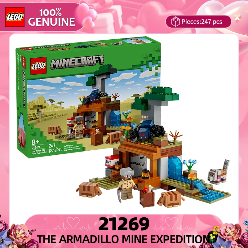 

Строительные блоки LEGO, серия «Мой мир», 21269, броненосец, шахта, приключения, детские головоломки, строительные блоки, игрушка в подарок