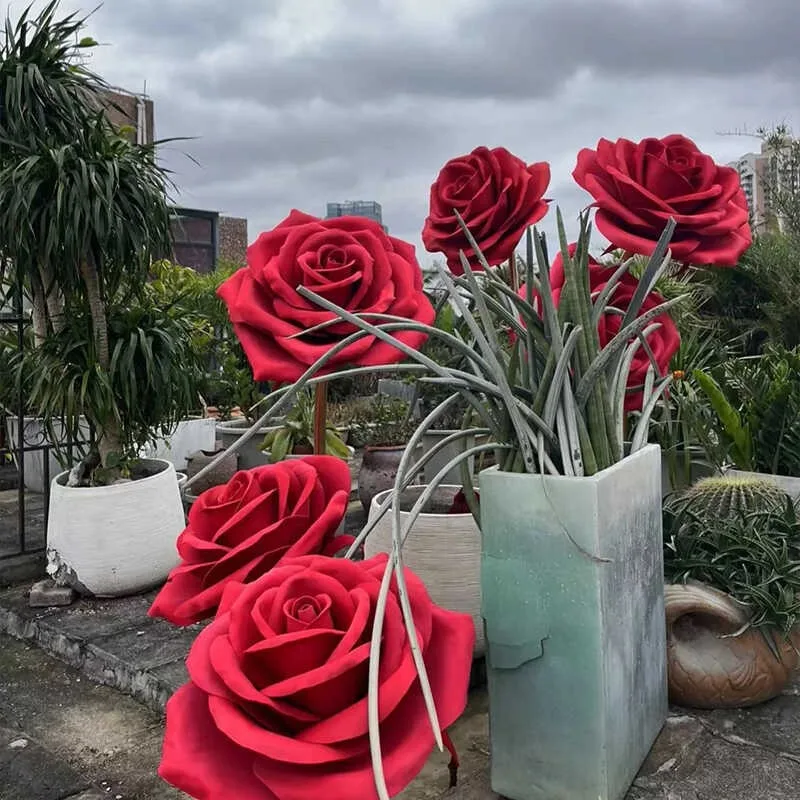 

Giant rose eva outdoor rose window decoration Festival arrangement