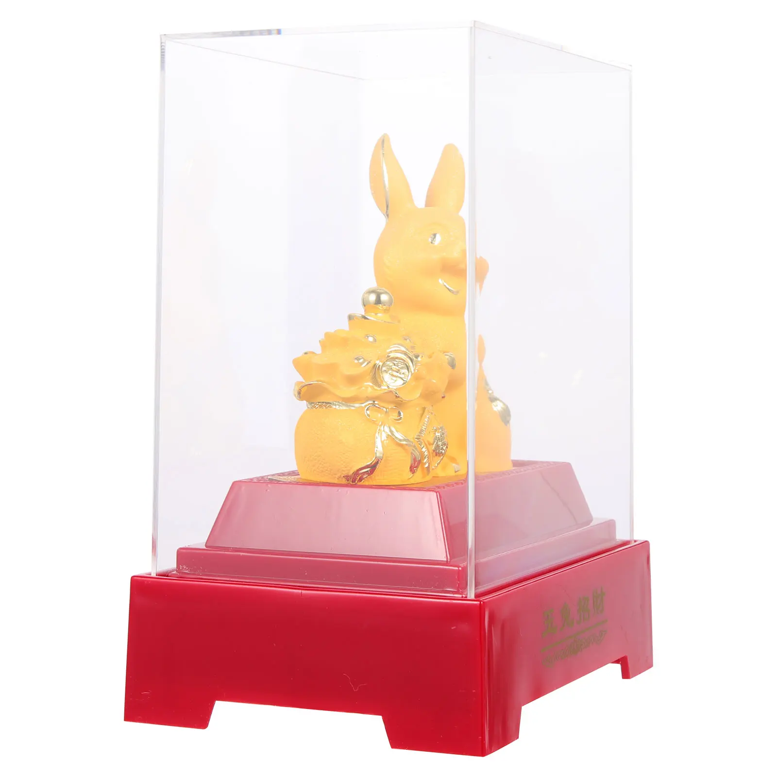 

New Year Decor Jade Rabbit Ornament Decorations Sculpture Household Bunny Base Plastic