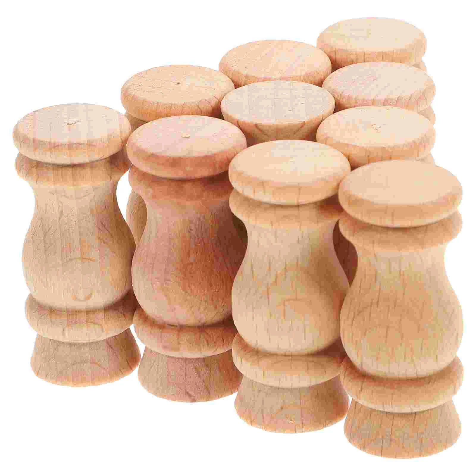 

10 Pcs Pillars Unfinished Wood Craft Spindles Baluster for Stairs