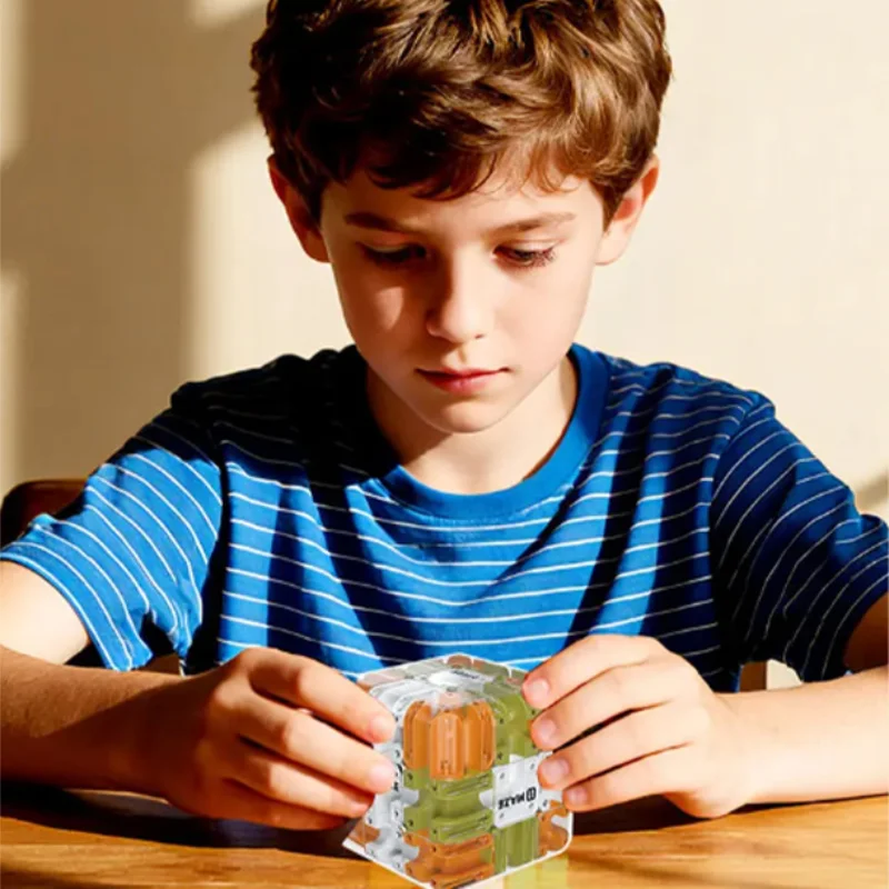 Nowa Gra Logiczna 3D Labirynt Magiczna Kostka - Puzzle Rozwijające Myślenie Logiczne, Antystresowa, Edukacyjna Zabawka dla Dzieci i Dorosłych