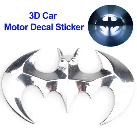 금속 3D 자동차 스티커, 자동차 모터 데칼 스티커, 창의적인 박쥐 모양, 자동차 배지 엠블럼 스티커, 멋진 장식, 자동차 액세서리, 1 개, 3 개