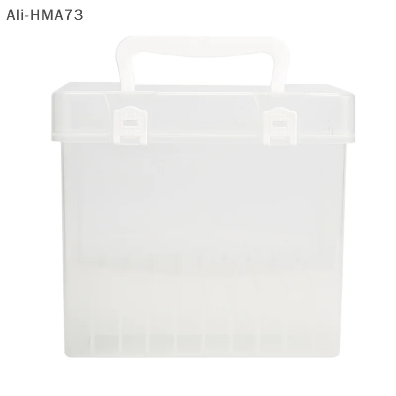 1Pc Multi-Grids Marker Pen Storage Box Organizer 12/24/36/48/60/80 Watercolor Drawing Pen Case For Painting Stationery Supplies
