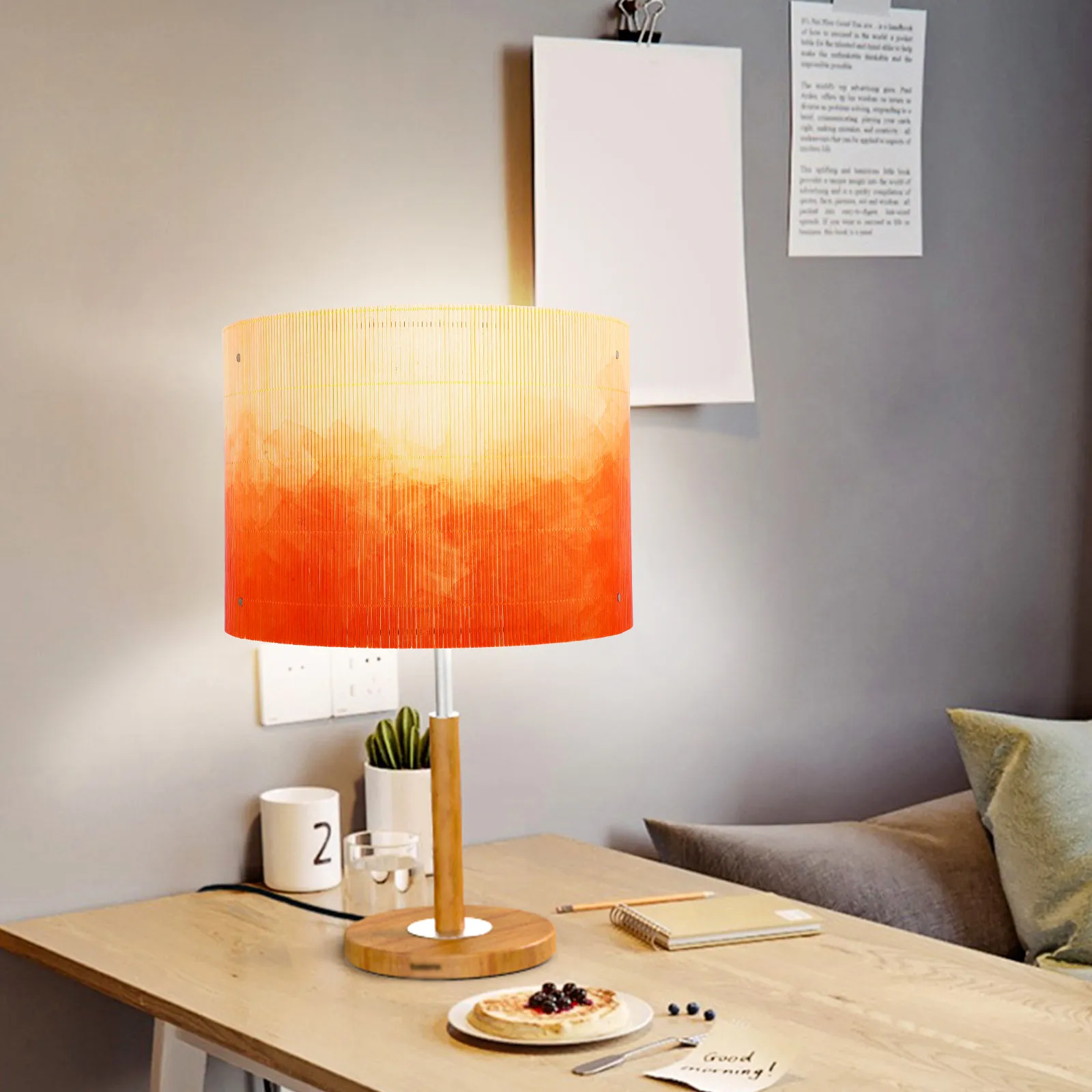 Bamboo Lampshade Delicately Woven Vintage Style Decorative Lamp Shade for Hanging Light Fixture Bedroom Living Room Hotel