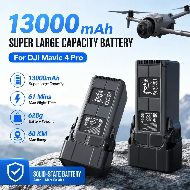 [NEW]  10000/13000mAh Drone Battery for DJI Mavic 4 Pro Intelligent Flight Large Capacity for Mavic 4Pro Max Flight Time 55-60