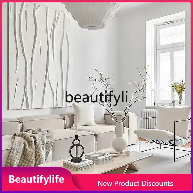 

xqqКремовый ветровой туннель, каменный журнальный столик, прямоугольный дизайнерский светильник, роскошный ваби говорит ветер домой