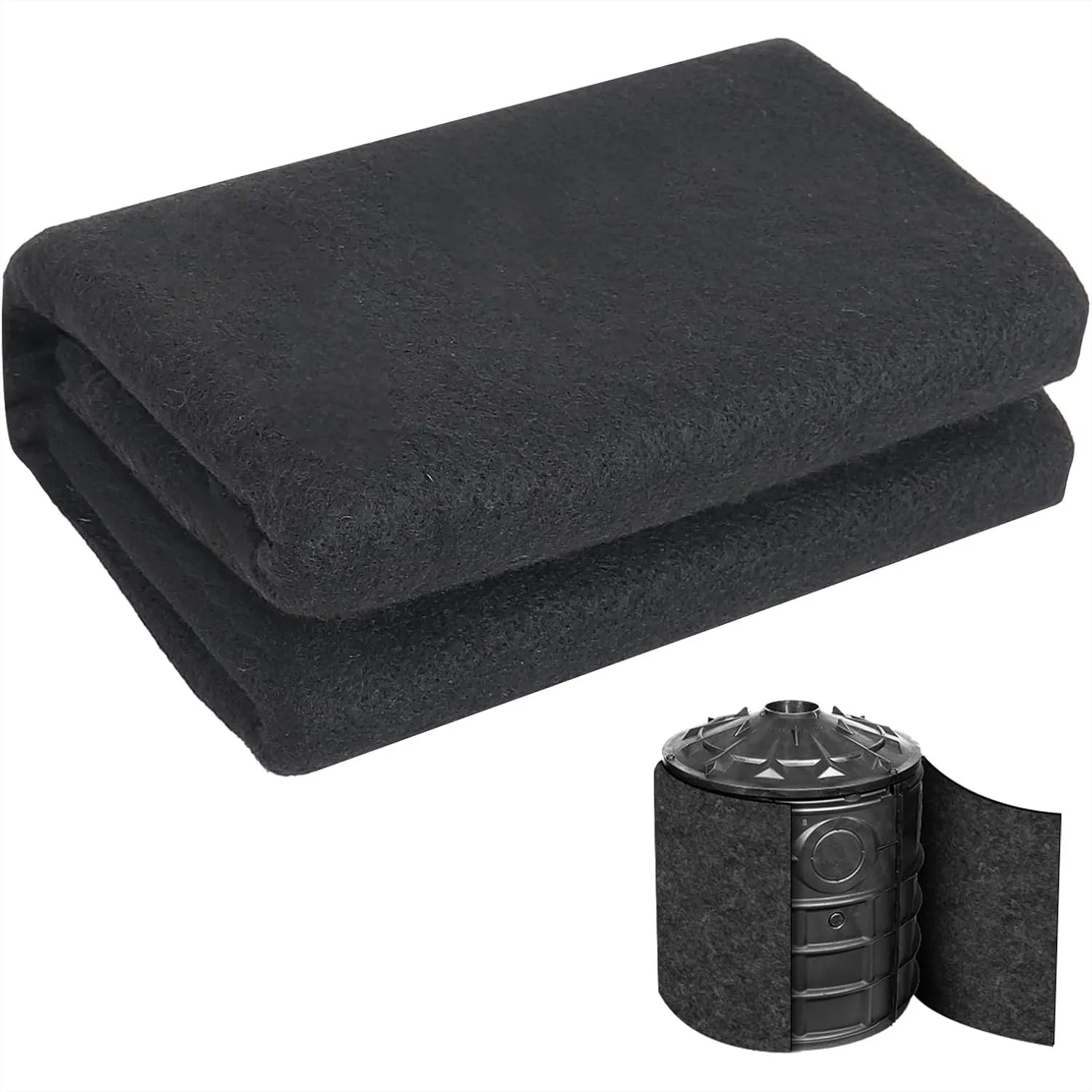 Non-Woven Geotextile Filter Fabric for Drainage, 2-Pack 82x24in for French Drains and Erosion Control