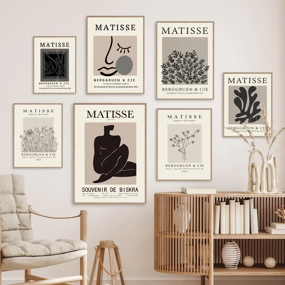 

France Abstract Matisse Exhibition Wall Art Canvas Painting Minimalist Posters And Prints Wall Pictures For Living Room Decor