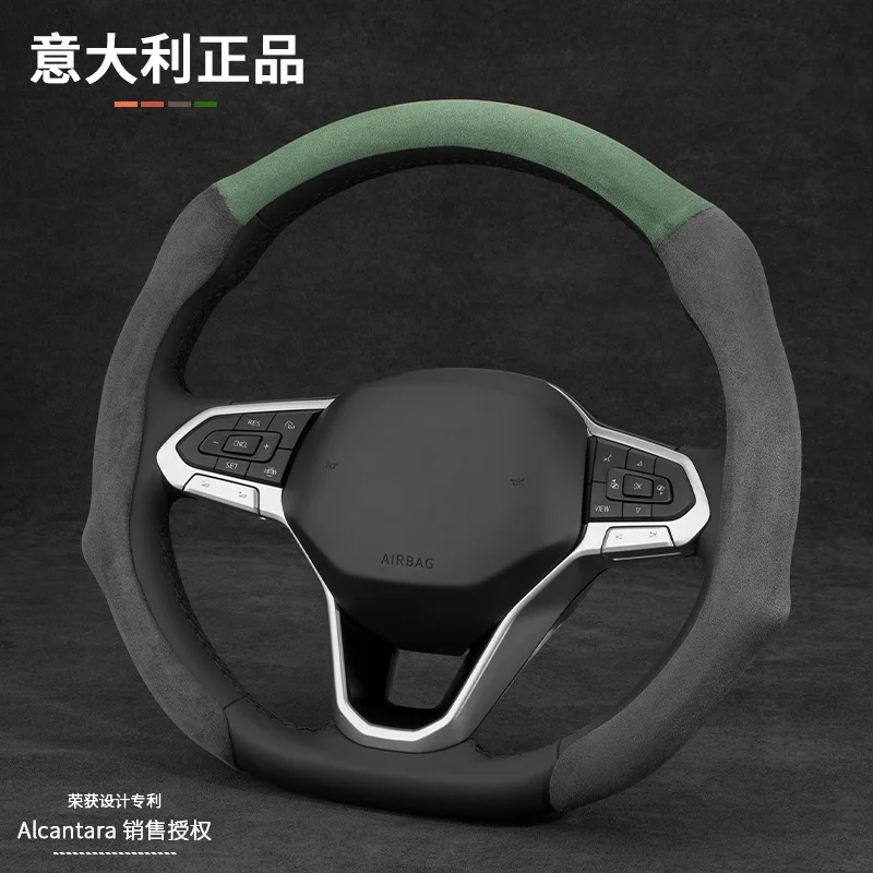 

5D Премиум спортивный замшевый чехол на руль автомобиля дышащий универсальный нескользящий 15 дюймов/38 см новые стильные чехлы-усилители для Audi