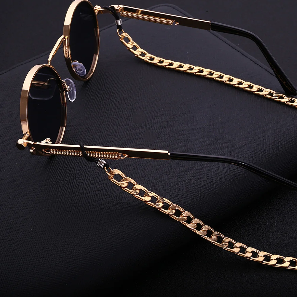 

Golden Eyeglasses Chain For Men Hip-Hop Style Anti-Slip Sunglasses Holder Neck Retainer Sport Glasses Cord Durable Fashion