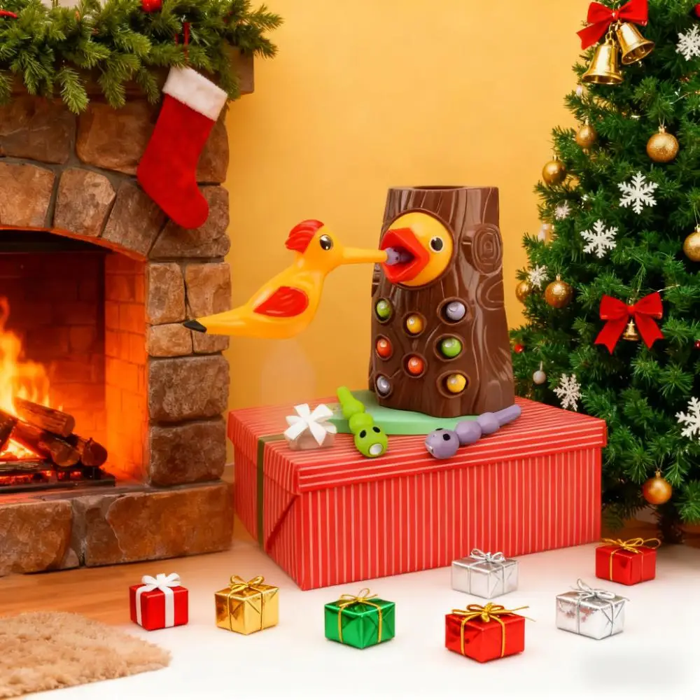 Magnetic Woodpecker Bug-Catching Educational Toy: Hand-Eye Coordination Activity Set for Babies Aged 3-6, Parent-Child Toy