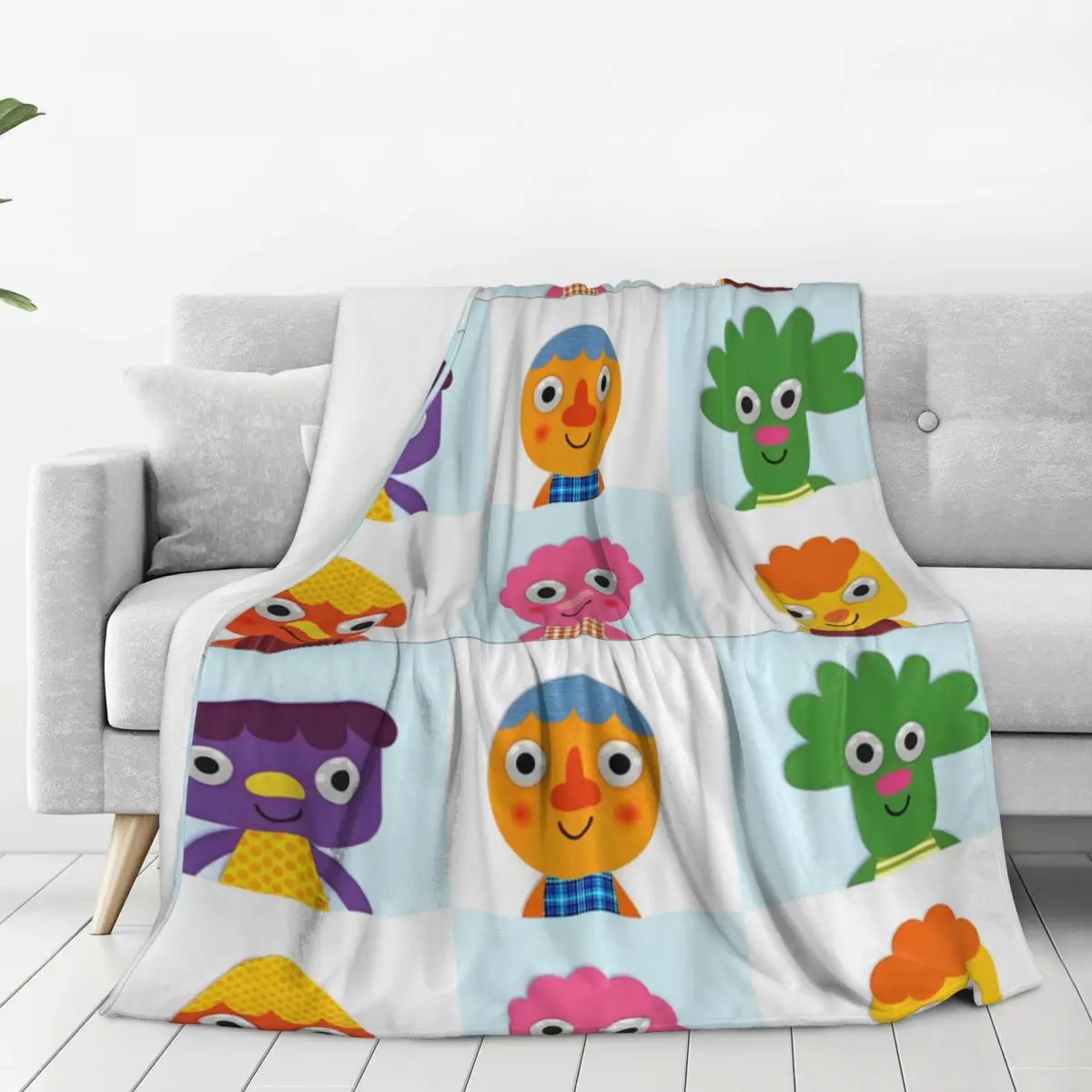 Noodle & Pals Micro Nursery Rhymes Songs Blanket Quality Soft Bedding Throws Winter Decorative Living Room Novelty Bedspread