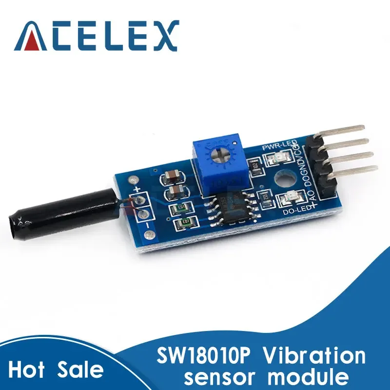 Vibration Sensor Module Normally Opened Type SW18010P Vibration switch alarm sensor module for Arduino