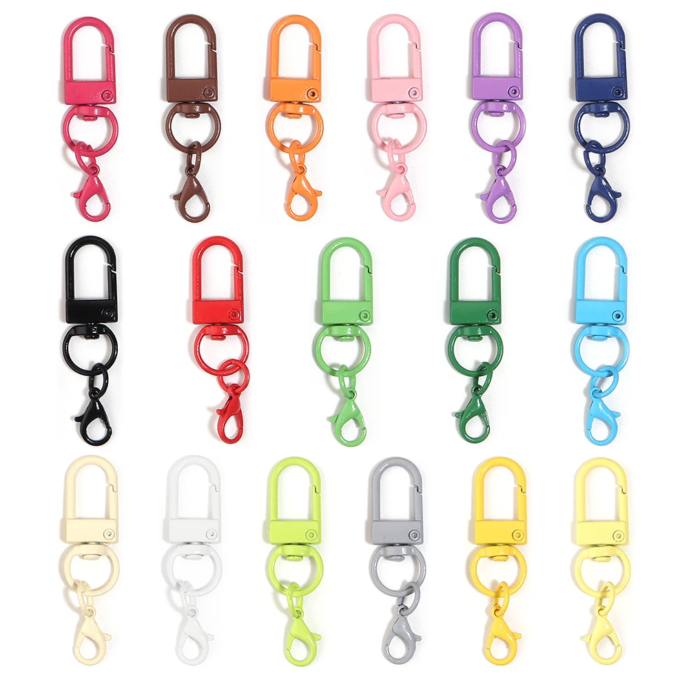 10 Stück Bunte Legierungs-Karabinerhaken Schlüsselanhänger-Verbinder für DIY Schlüsselanhänger Taschenanhänger Großhandel Zubehör