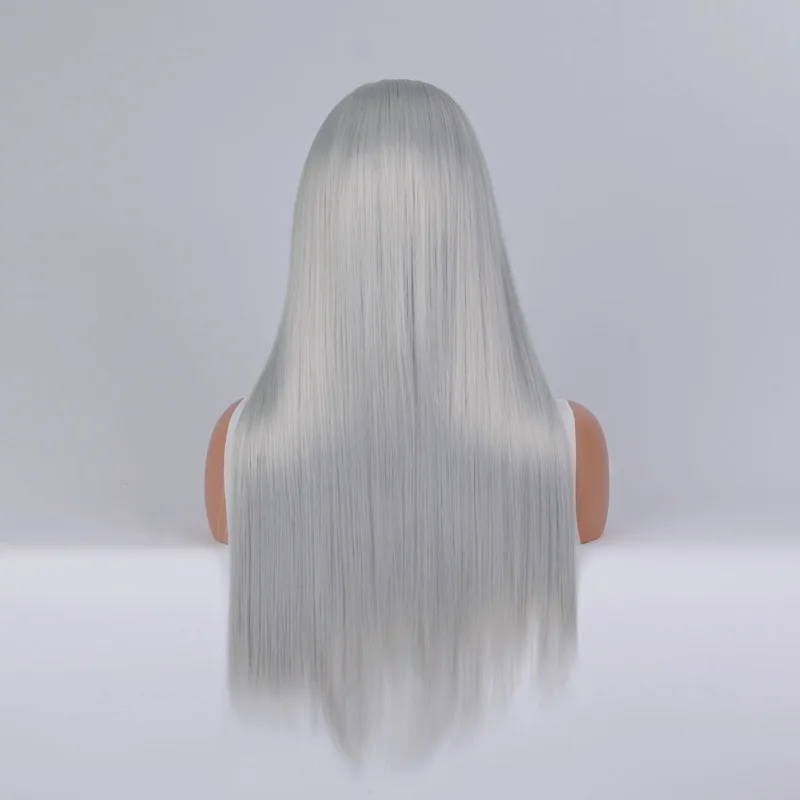 Lange gerade Cosplay-Perücke mit Mittelteil, Frau, Anime, Ombre, Hallowmas, Lolita, synthetische Perücke, rosa, rot, hitzebeständiges Haar – Detail 23