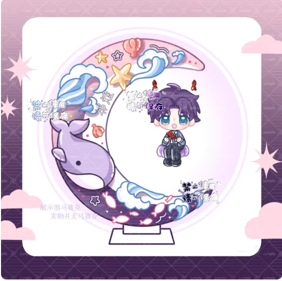 Anime Love and Deepspace Rafayel Caleb Sylus Acrylic Stand Figure Model Plate Cosplay Collection Desktop Decor Gifts SDPK