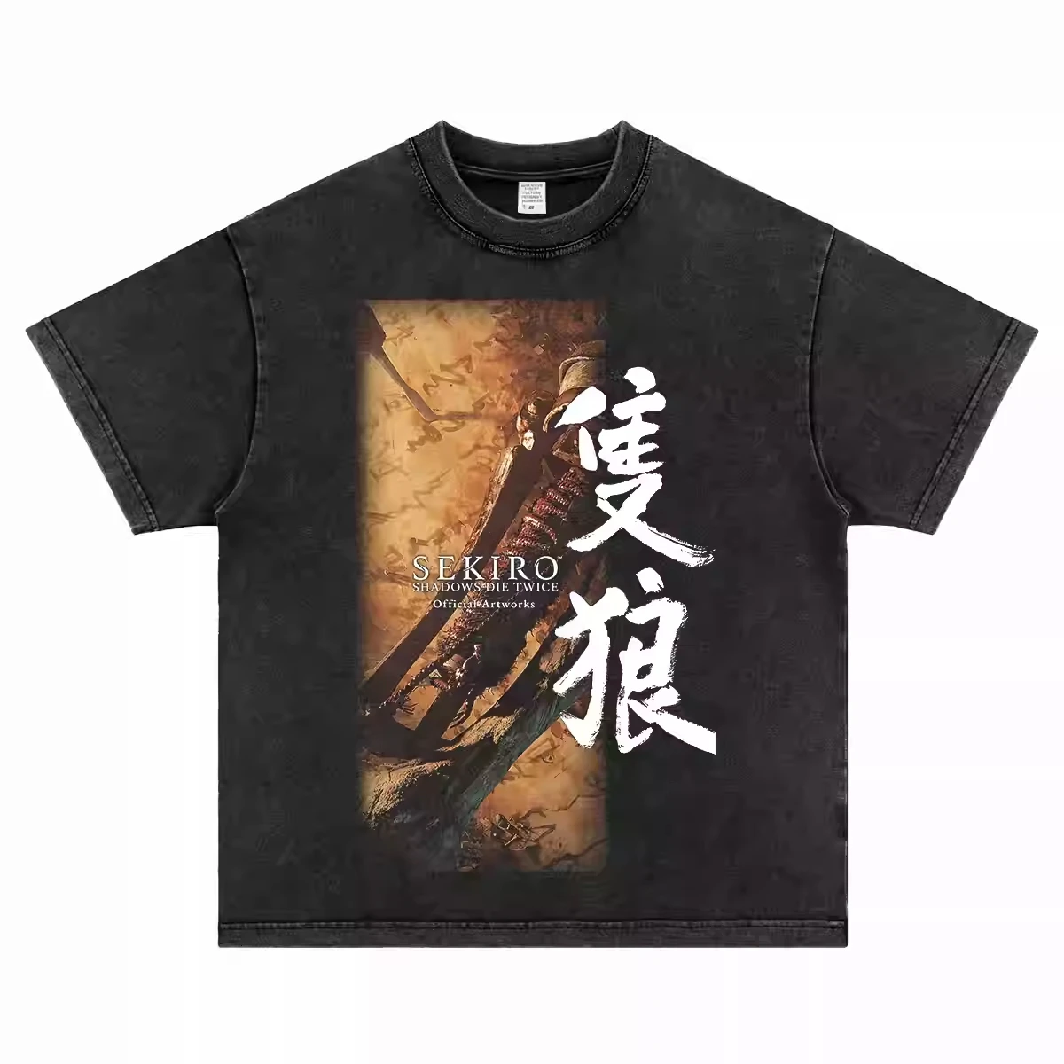 

Wolf Shadow Late Summer Games Second SEKIRO Short Sleeve T-shirt Surrounding Air Japanese Tide Restoring Ancient Ways