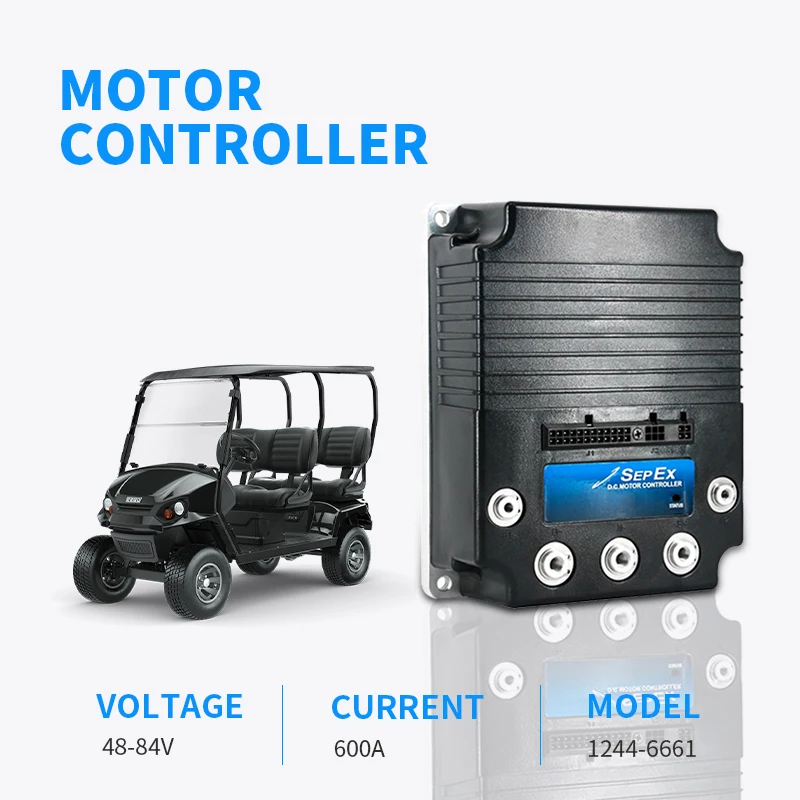 DC Motor SepEx Controller 1244-6661 600A Compatible with Curtis Electric Forklift Golf Carts Accelerator