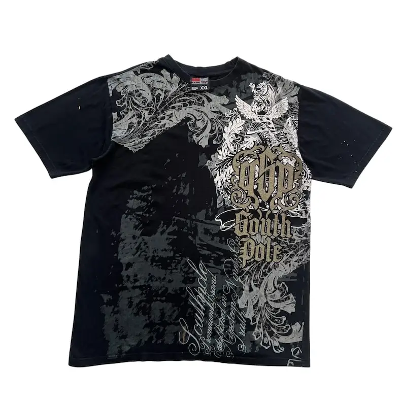 

Y2K Southpole Cyberpunk Wing pattern TShirt Grunge Style Aesthetic Streetwear mens Oversize summer Tie Dye Short sleeves