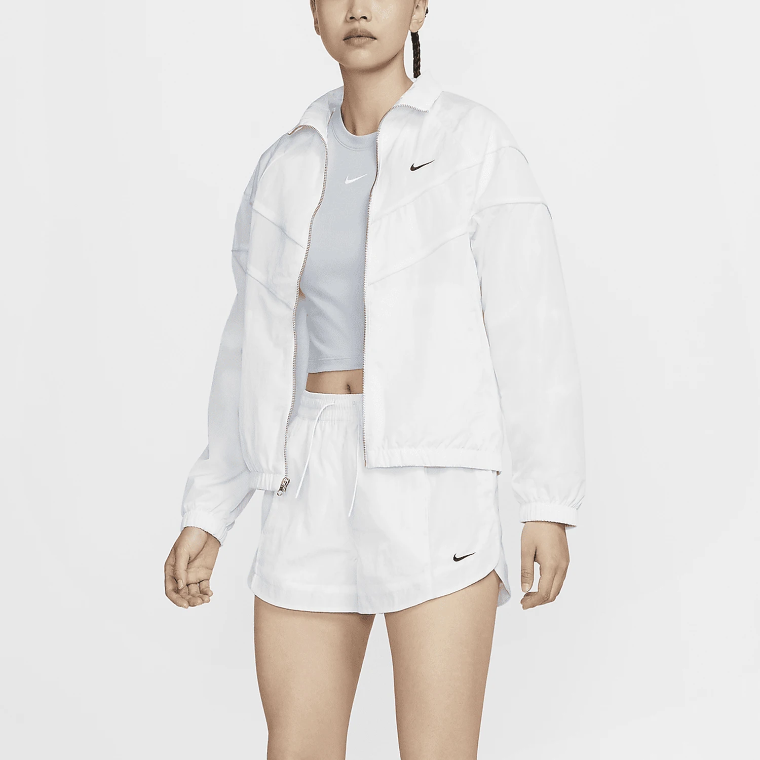 

Оригинальная женская свободная солнцезащитная тканая куртка Nike Windrunner FV6305-100