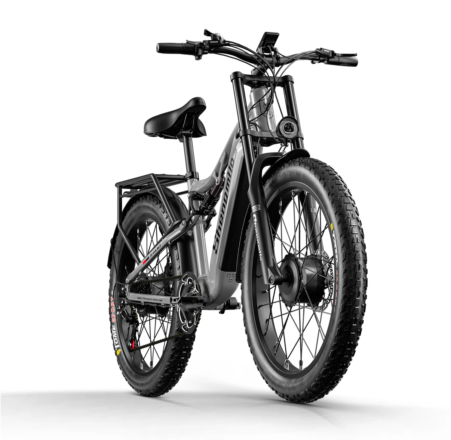 Shengmilo S600 Elektrofahrrad für Erwachsene, Herren E-Mountainbike mit zwei Motoren, 48V840WH Batterie, 26-Zoll-Fat-Tire-E-Bike – Detail 19