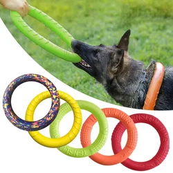 Giocattoli per cani dischi volanti per animali domestici EVA Dog Training Ring Puller giocattoli resistenti per cani galleggiante Puppy Bite Ring Toy Interactive