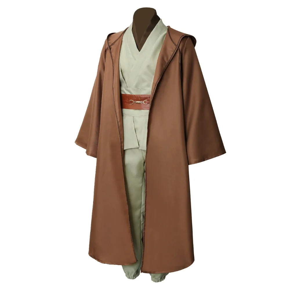 

Movie Jedi Warrior Cosplay Costume Adult Coat Pants Cloak Full Set Warrior Role Play Uniform Suit Halloween Carnival Party