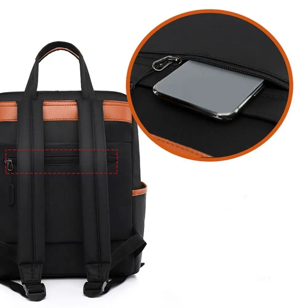 Oxford Cloth Laptop Backpack Large Capacity Waterproof Computer Backpacks Black/Khaki/Pink/Beige Casual Style Travel Bag Outdoor
