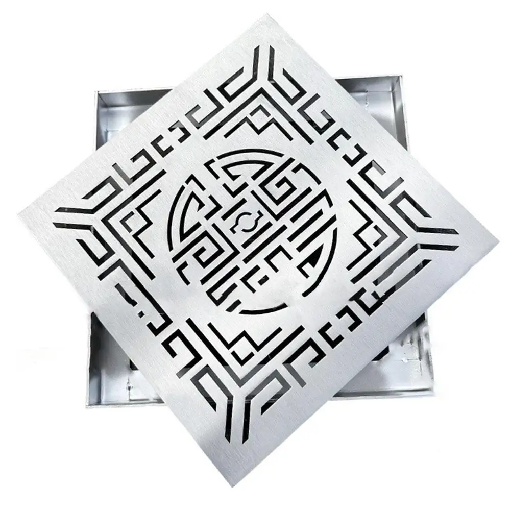 

Крышка стока для пола из нержавеющей стали, сливная решетка, наружная дренажная крышка, канальная решетка, дождевая вода с квадратной рамкой 200*200*20 мм