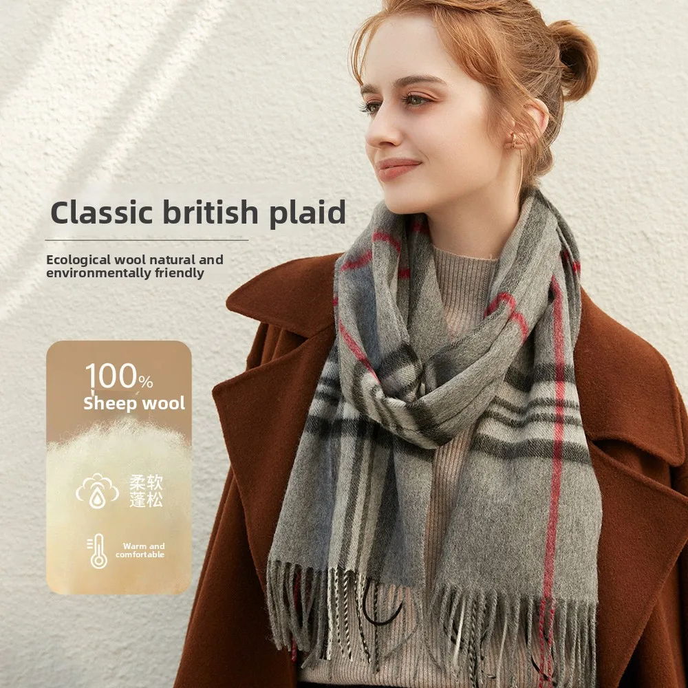 2025 جديد الخريف والشتاء المرأة الراقية تحسس تنوعا حقيبة الموضة الصوف الخالص الكشمير وشاح شال كبير الحجم #3