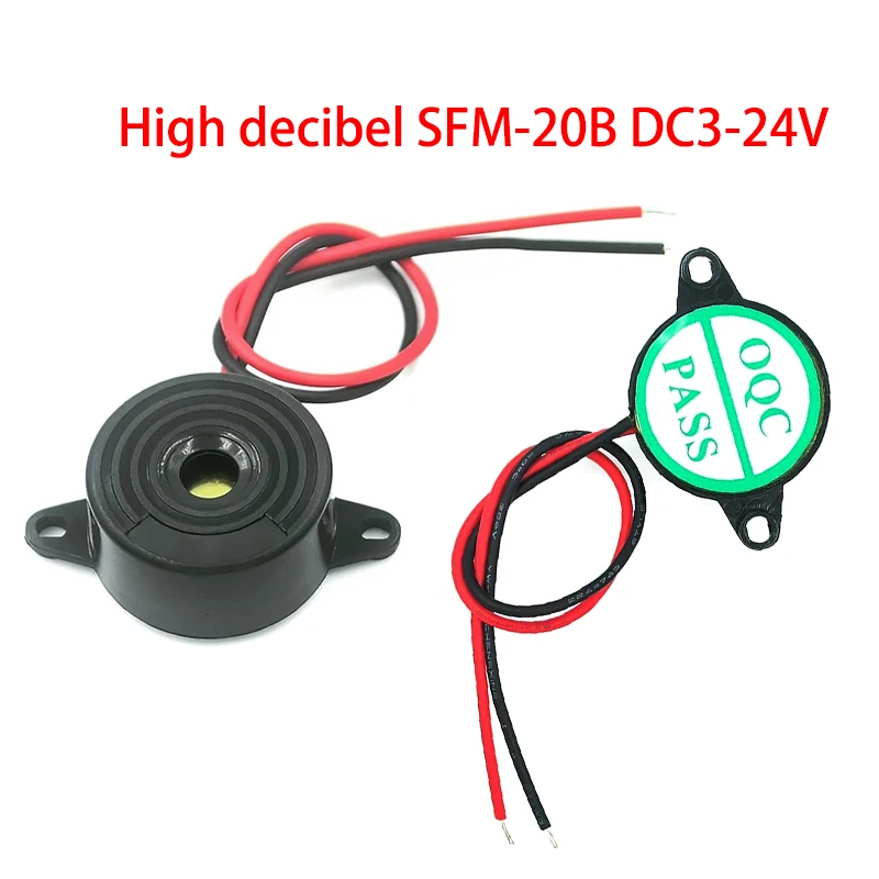 SFM-20B High Decibel Active Buzzer Speaker DC3-24V Continuous Sound 2312 Piezoelectric Piezo Electronic For Arduino