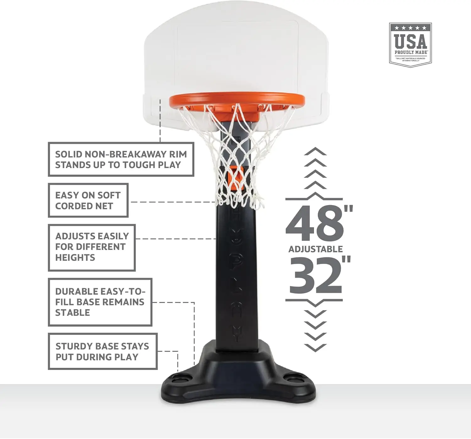 Rookie Small Basketball Set - Adjustable