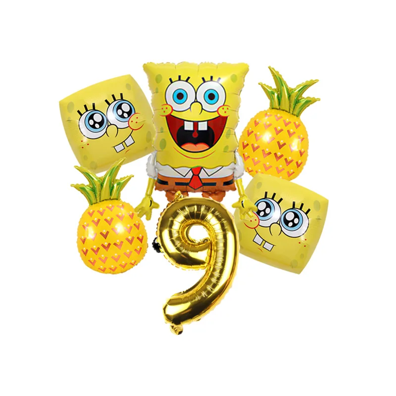 SpongeBob Schwammkopf Luftballons Party-Dekoration Zubehör für Cartoon-Themen Geburtstagsfeier Feiertagsfeier Familientreffen Kinder – Detail 9
