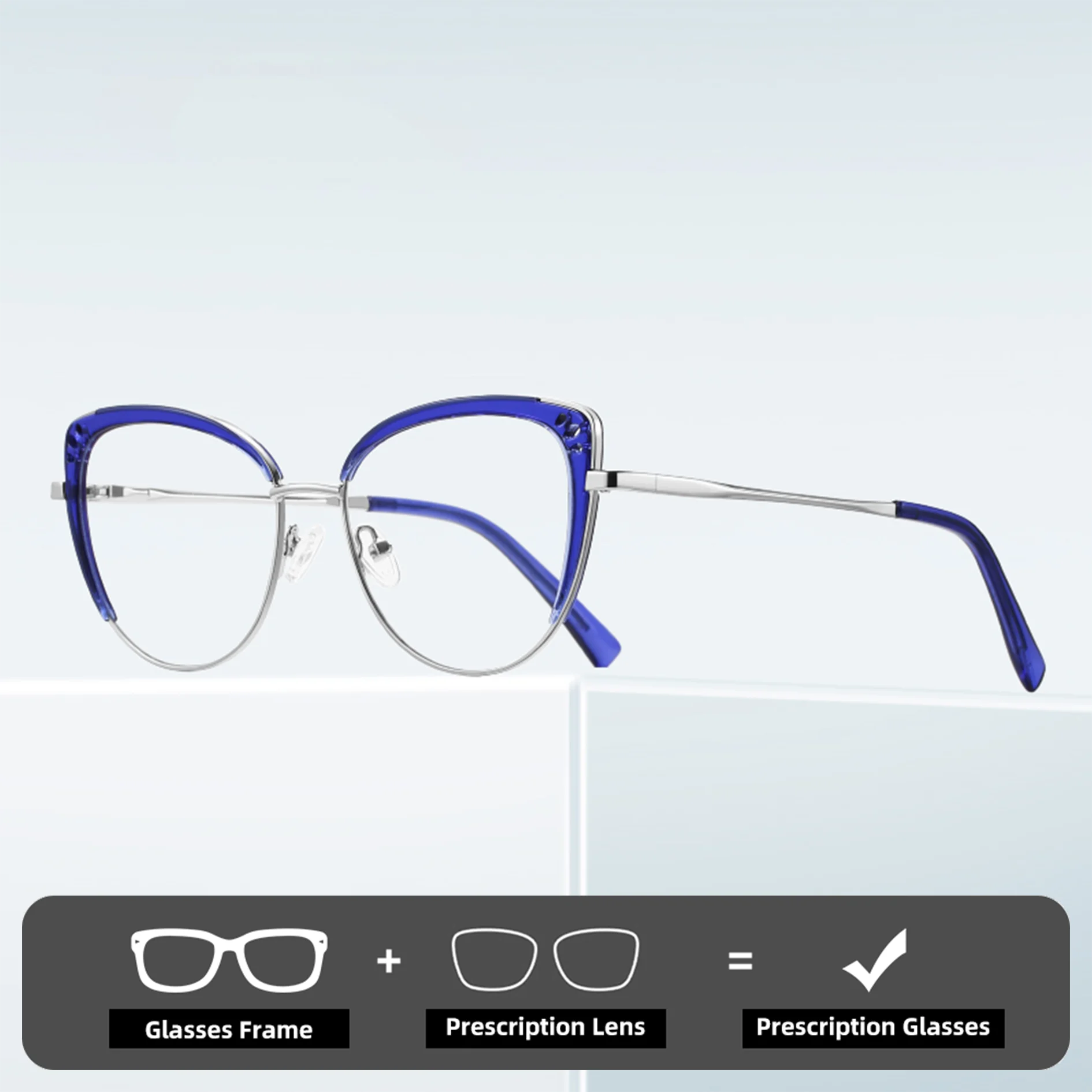 

Двойная легенда, персонализированный модный дизайн, женские очки для чтения с защитой от синего света, близорукость, настраиваемые фотохромные очки по рецепту