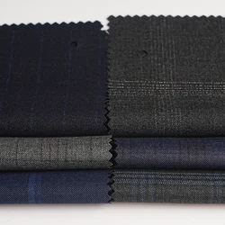 1/1.5/3.5m 100% Wool Suit Fabric By Meter Atiku Fabric for Men High Quality Men's Cloth Senator Sewing Vest Pants Plaid-6W