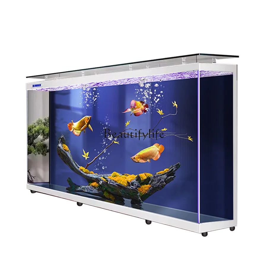 

Goldfish tank living room household wall smart floor aquarium integrated large fish tank filter