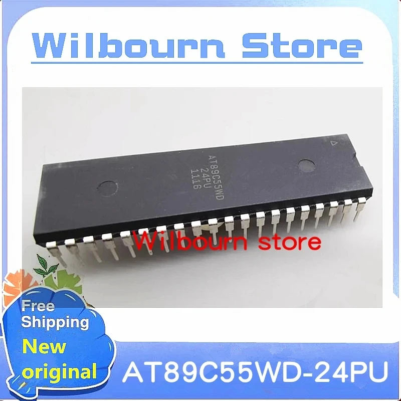 5PCS~20PCS/LOT AT89C55WD-24PU AT89C55WD24PU AT89C55WD DIP40 New original stock