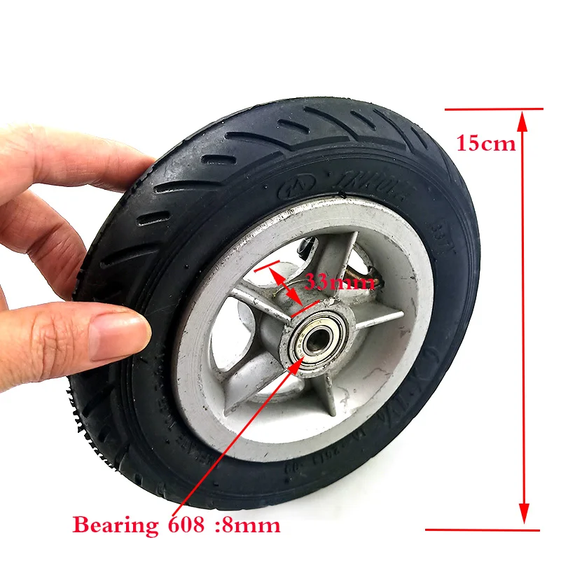 Super150MM Wheels Aluminum Wheels 6x1 1/4 Tires Wheels Inner Tubes Outer Tubes Electric Scooters 6 Inch Pneumatic Tires