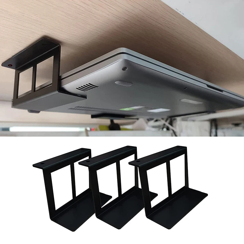 1PC 4.8-6.8cm Under Desk Laptop Holder Mount Bracket With Screws For Macbook Storage Tray For Notebook Computer Accessories