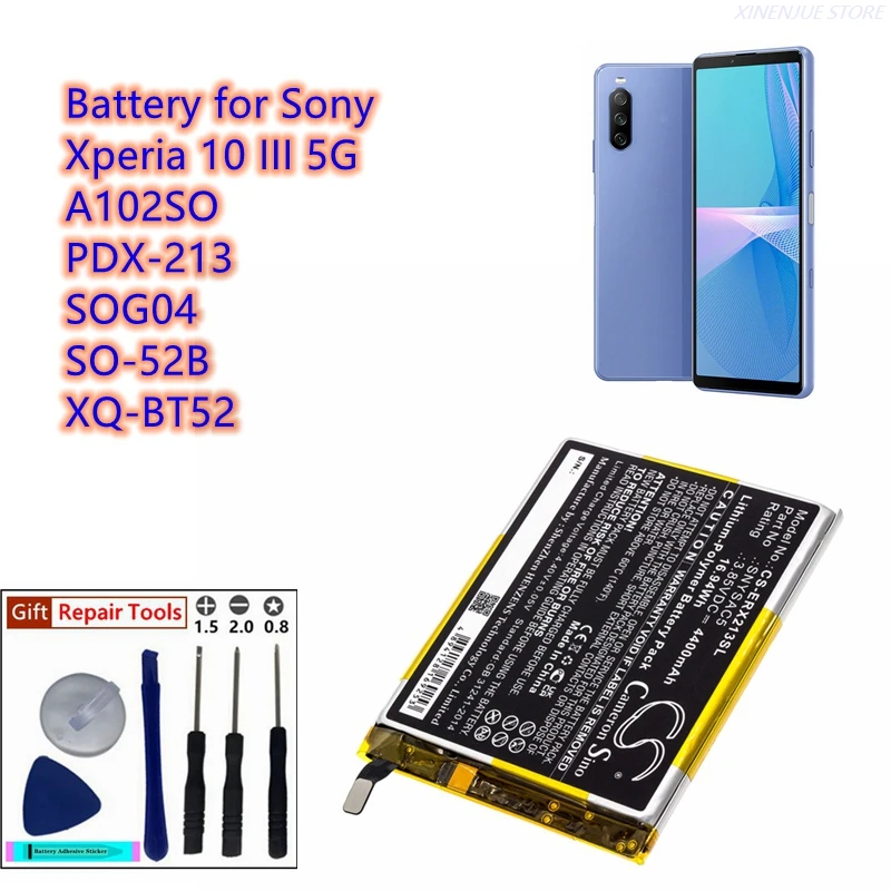 CS Battery 3.85V/4400mAh SNYSAC5 for Sony Xperia 10 III 5G,A102SO