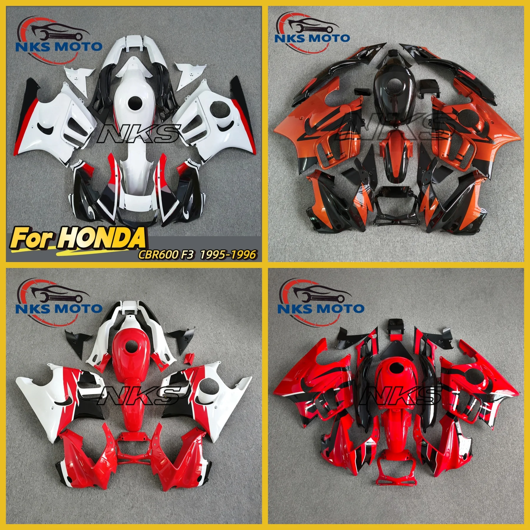 White Black Red Fairings For HONDA CBR600 F3 1995 1996 CBR600F 95 96 ABS Injection Motorcycle Bodywork Fairing Kit