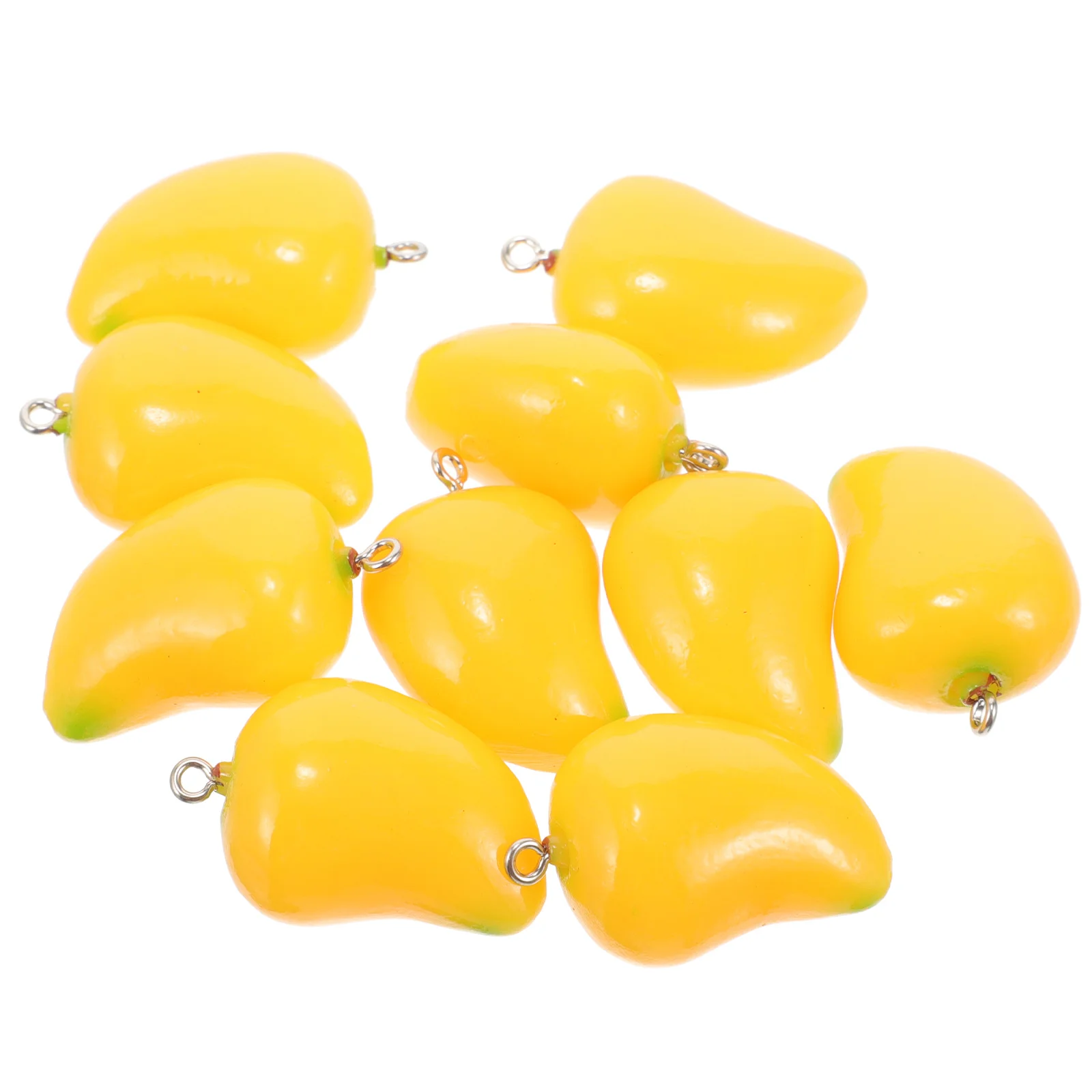 

10Pcs Realistic Mango Charms Jewelry Making Accessories Durable Small Fruit Pendants DIY Necklace Bracelet Earring Keychain